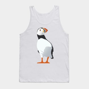 Curious Puffin - on white Tank Top